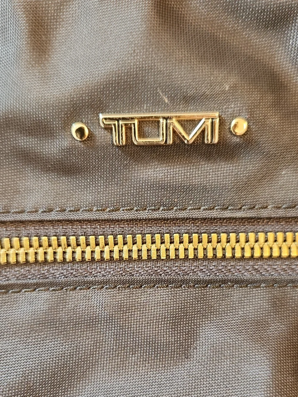 Tumi Voyager Harper Black Backpack with Tan Leather Accents